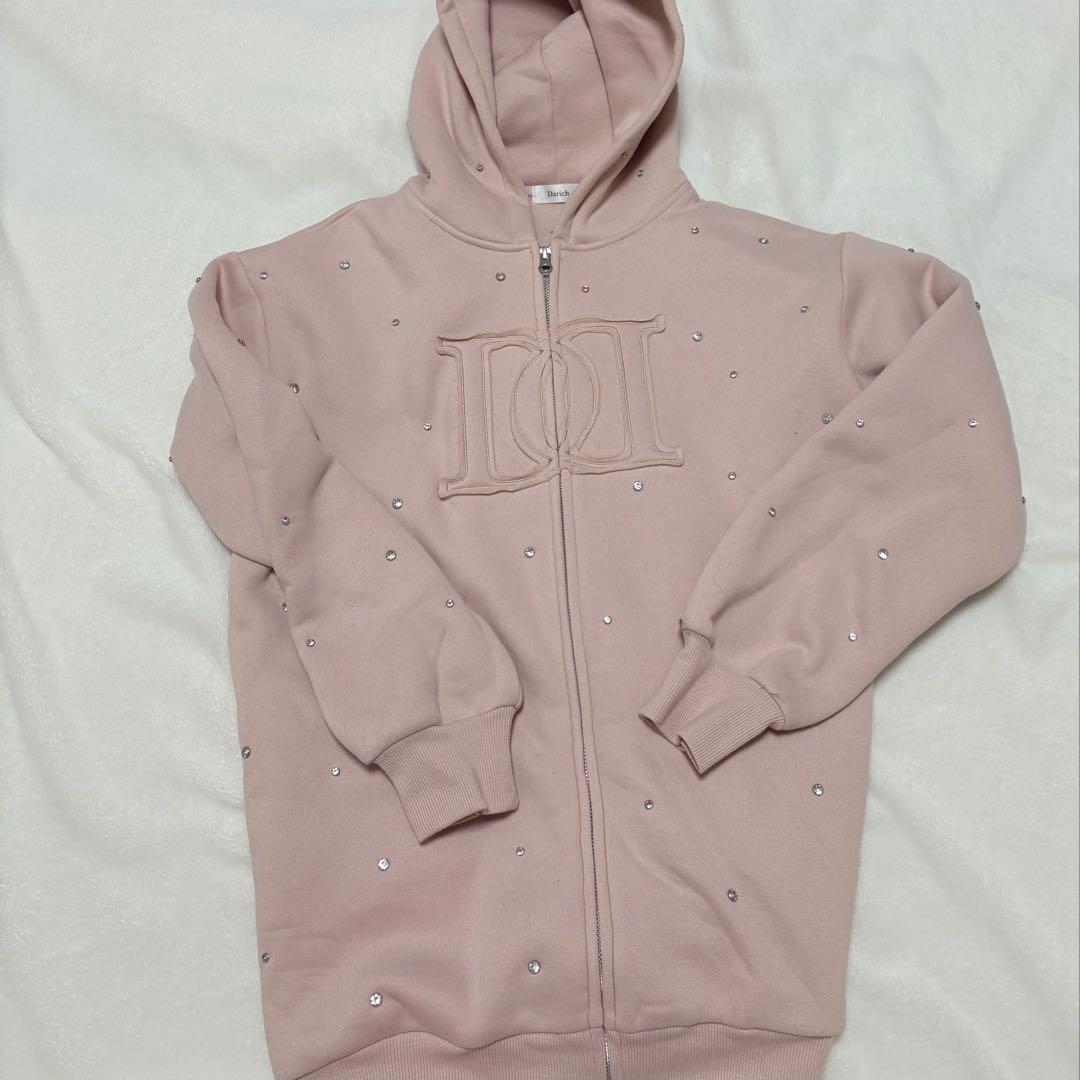 ダーリッチ Darich DDロゴビジュージップパーカー ピンク