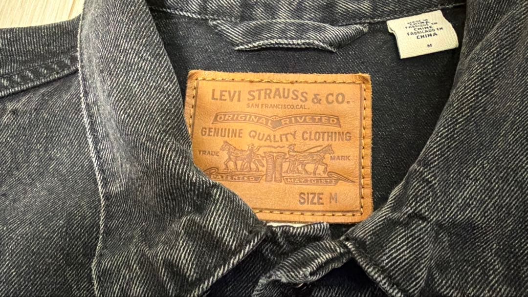 【レア】EDIFICE別注　Levi's ブラックデニムジャケット