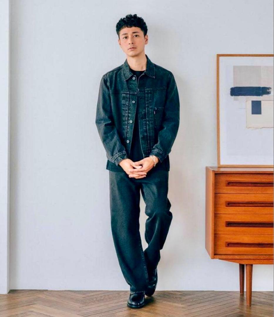 【レア】EDIFICE別注　Levi's ブラックデニムジャケット