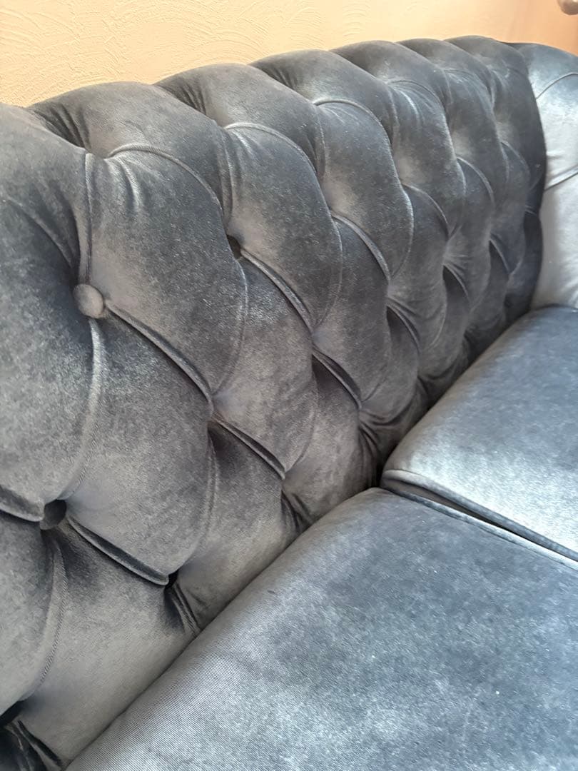 高級ソファ　直接取引限定　チェスターフィールド ソファ 本物 鋲打ち