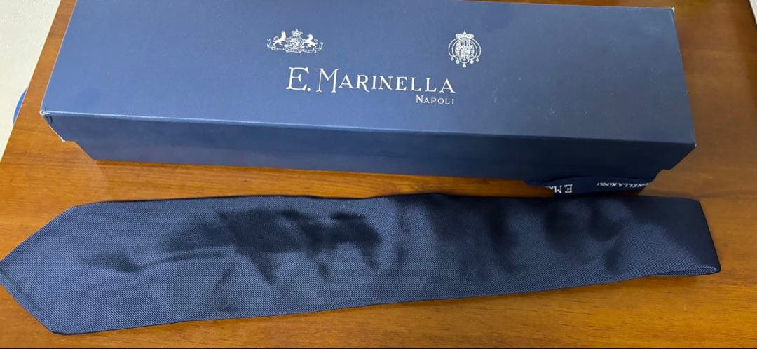 マリネッラネクタイ／マリネッラネイビー／無地／箱付き
