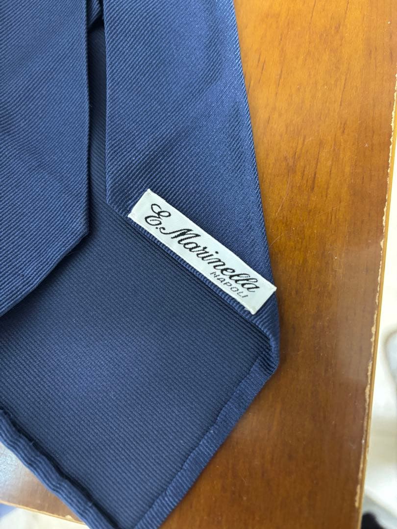 マリネッラネクタイ／マリネッラネイビー／無地／箱付き