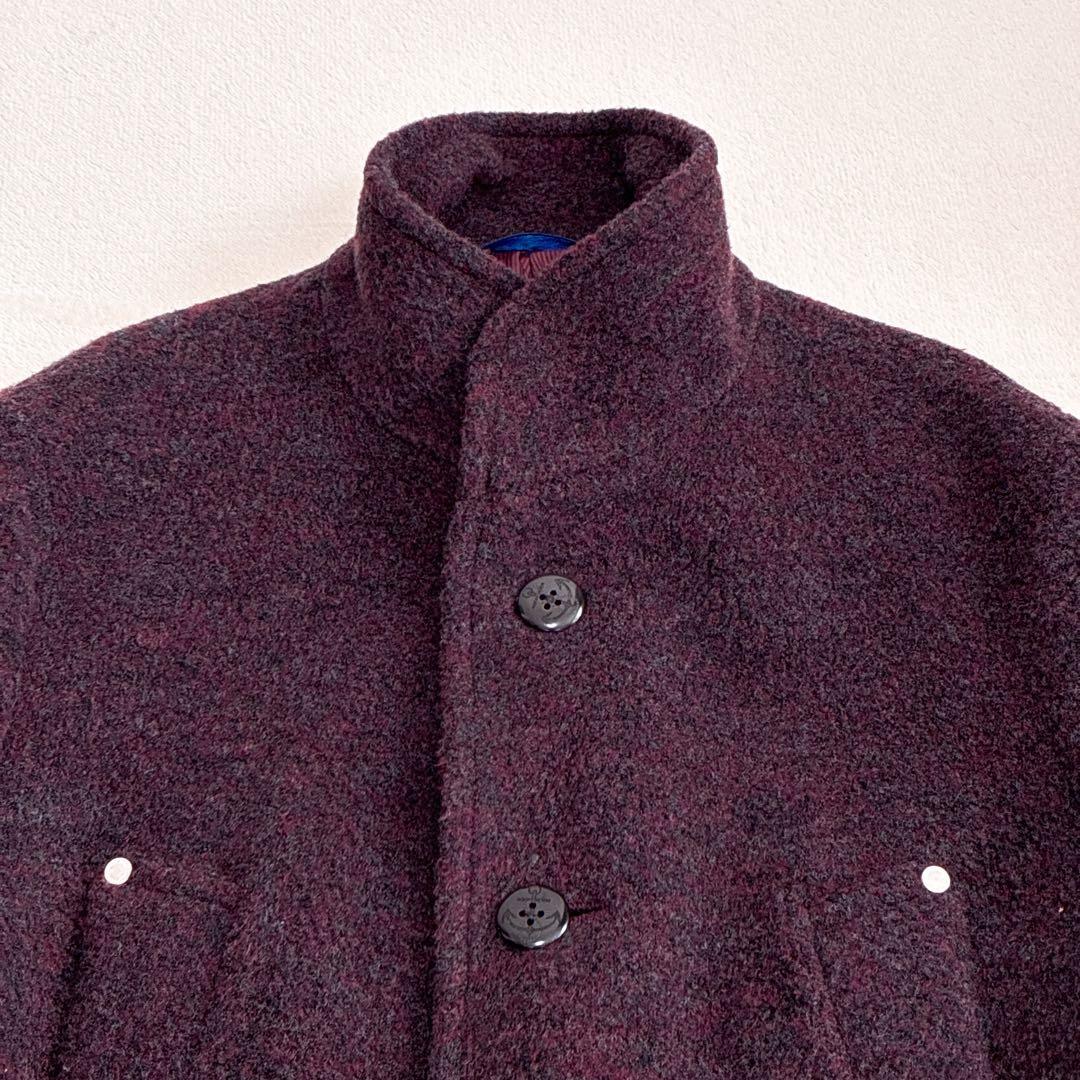 MAURIZIO BALDASSARI ウールコート　ツィード　　ボルドー　48