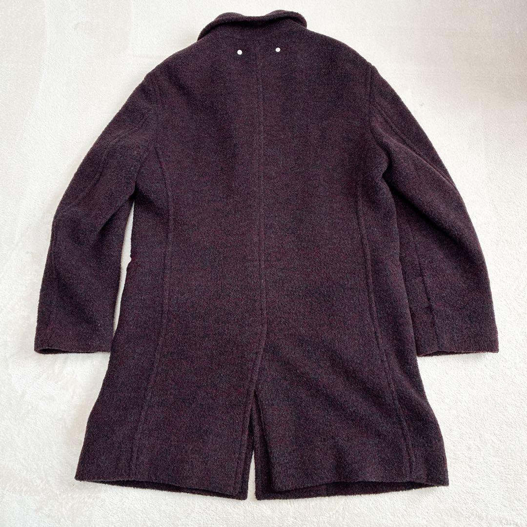 MAURIZIO BALDASSARI ウールコート　ツィード　　ボルドー　48