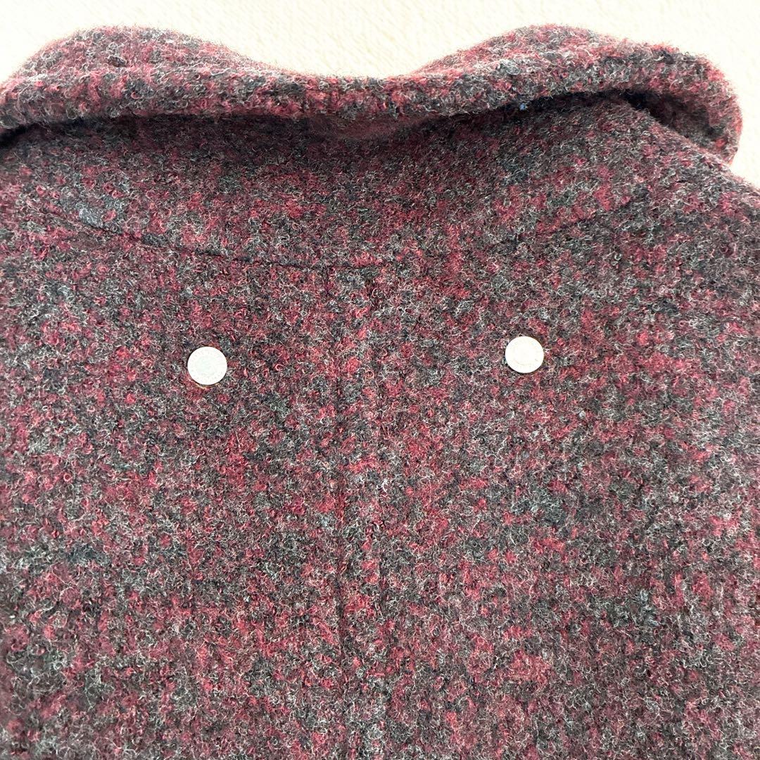 MAURIZIO BALDASSARI ウールコート　ツィード　　ボルドー　48