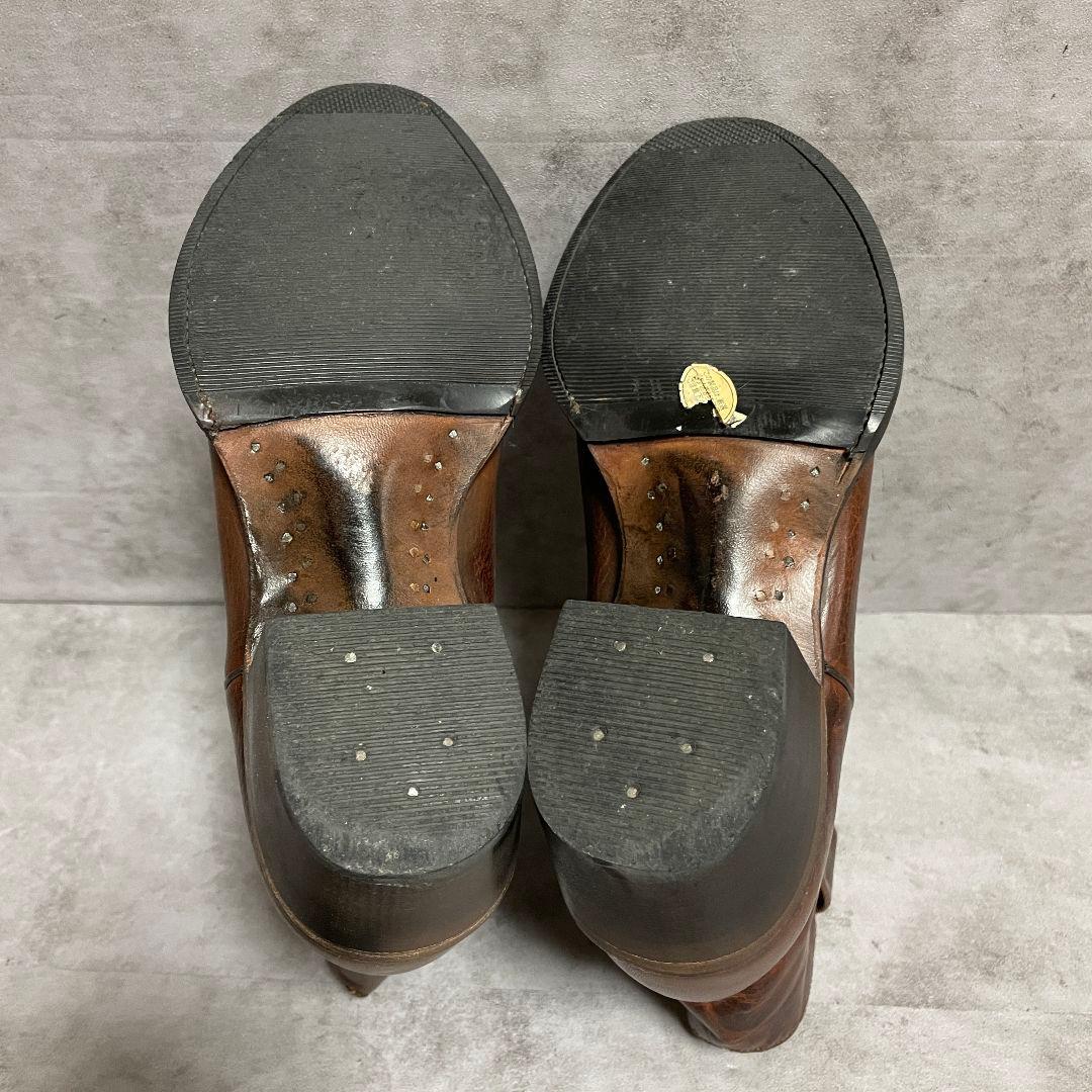 【botas jaca】（8EE）ウエスタンブーツ ショート ブラウン レザー