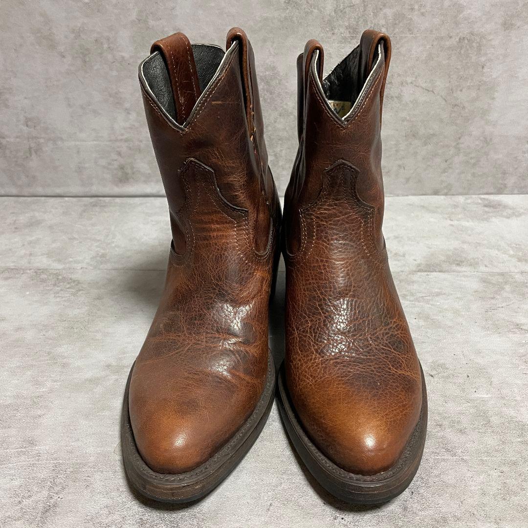 【botas jaca】（8EE）ウエスタンブーツ ショート ブラウン レザー
