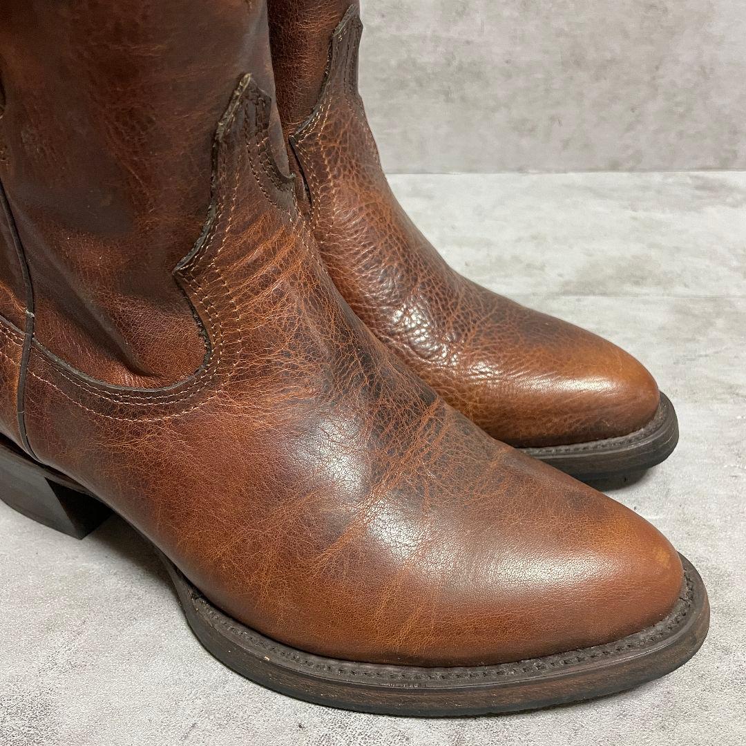 【botas jaca】（8EE）ウエスタンブーツ ショート ブラウン レザー