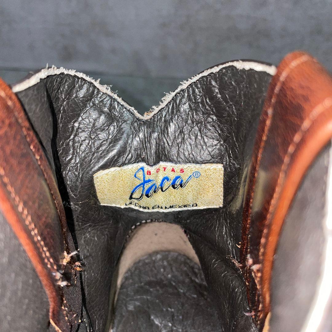 【botas jaca】（8EE）ウエスタンブーツ ショート ブラウン レザー