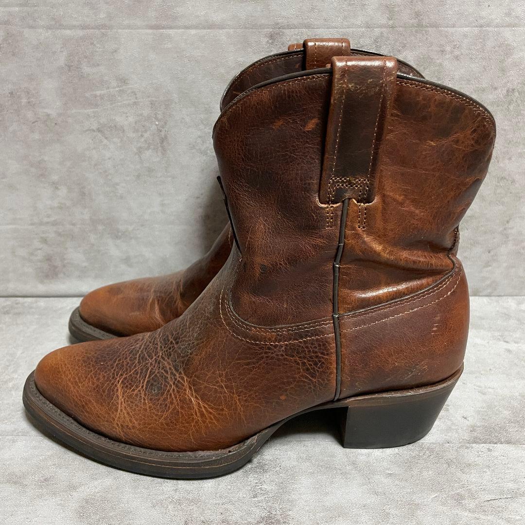 【botas jaca】（8EE）ウエスタンブーツ ショート ブラウン レザー