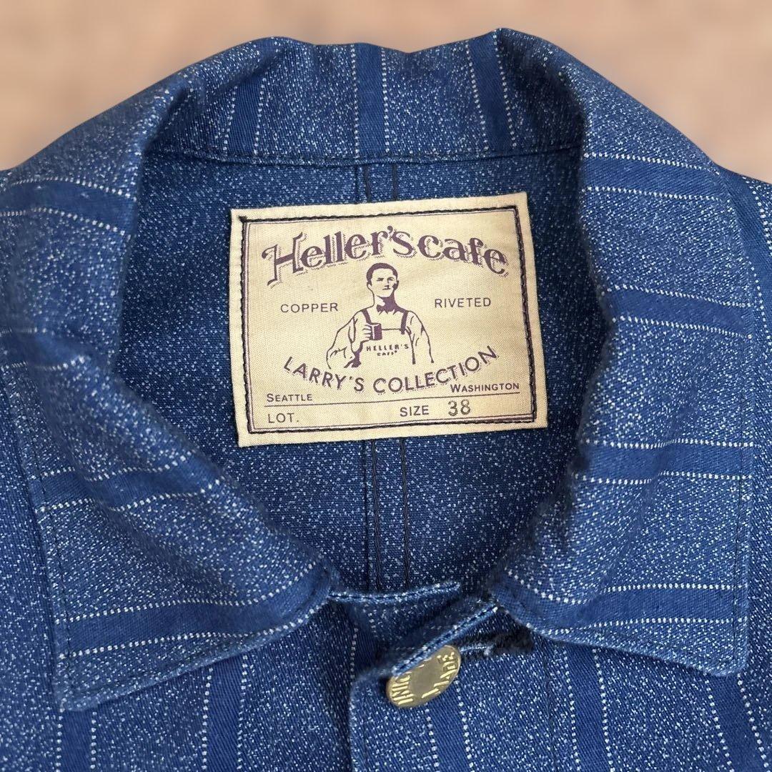 Heller's Cafe ストライプカバーオール 38 ウエアハウス