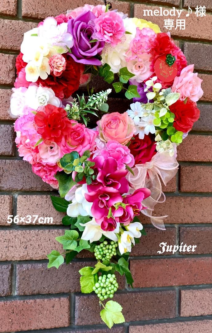 melody♪2点♡母の日の贈り物＆癒しのラベンダー♡フラワーリース♡造花