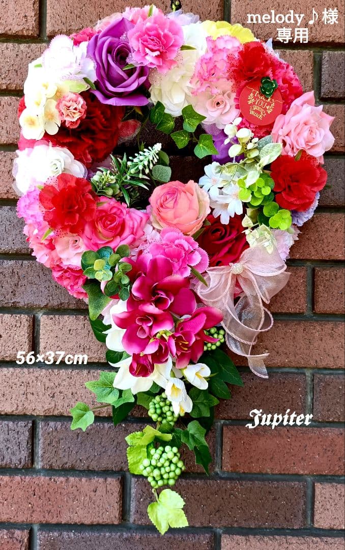 melody♪2点♡母の日の贈り物＆癒しのラベンダー♡フラワーリース♡造花