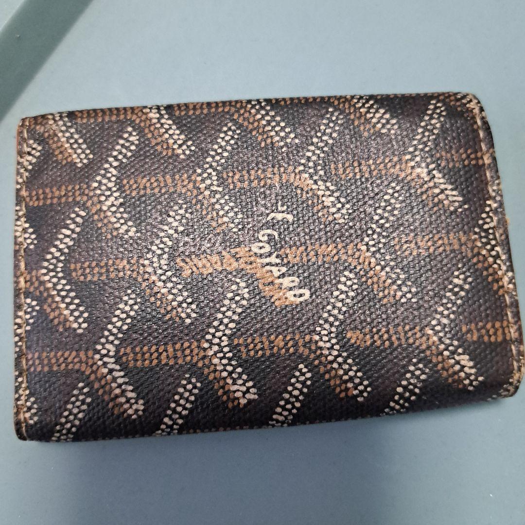 Goyard ゴヤール 幾何学模様 レザーキーケース 少々難あり