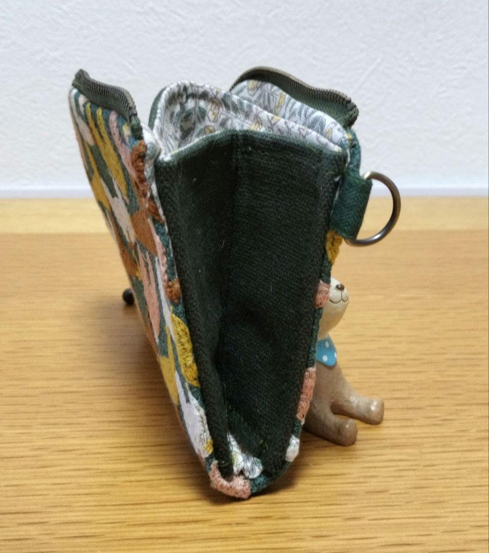 kako　ミナペルホネンハンドメイド　マチ付きハーフウォレットとキーポーチ