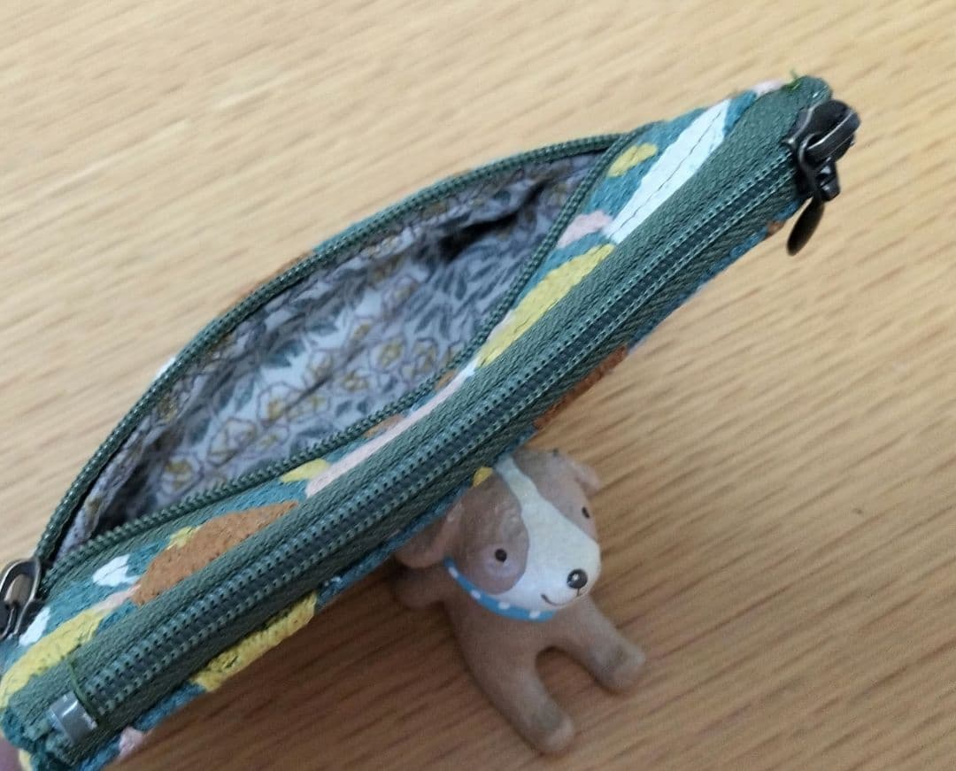 kako　ミナペルホネンハンドメイド　マチ付きハーフウォレットとキーポーチ