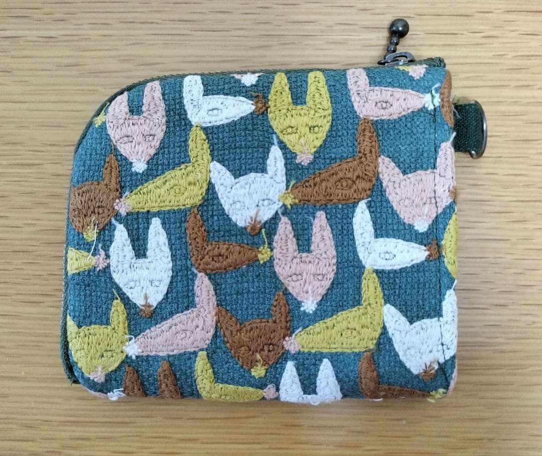 kako　ミナペルホネンハンドメイド　マチ付きハーフウォレットとキーポーチ