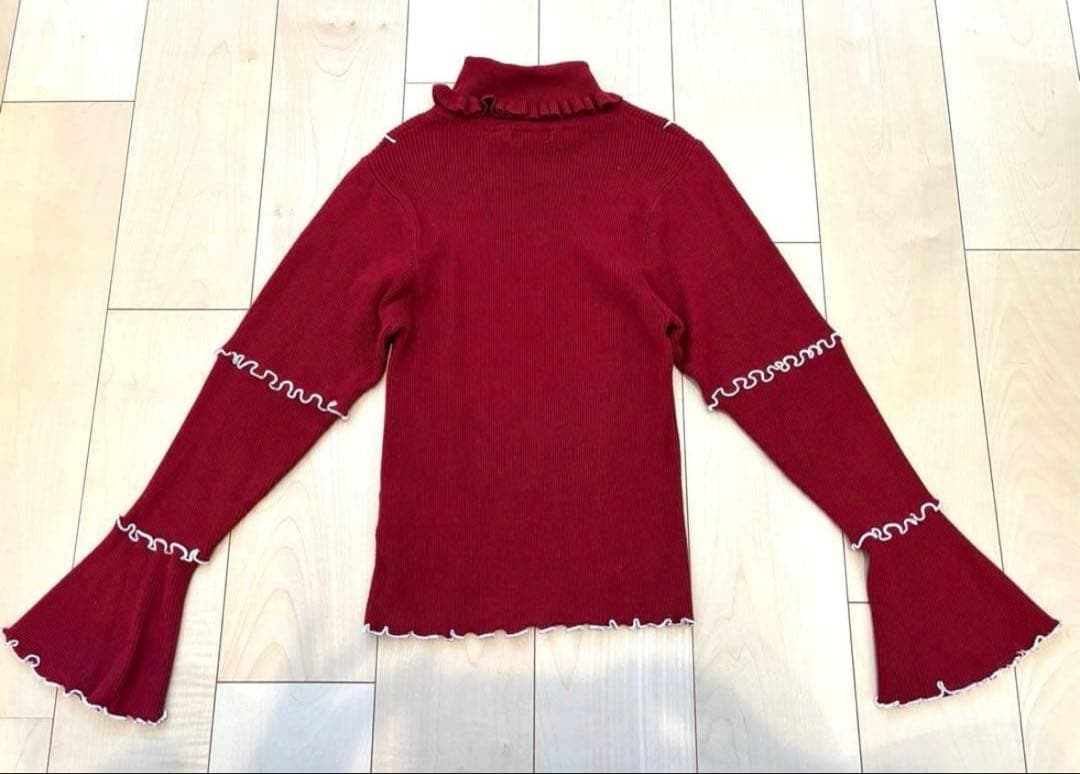 【クティールとレトロ】2WAYリボンティアードジャンパースカート＆タートル赤2点