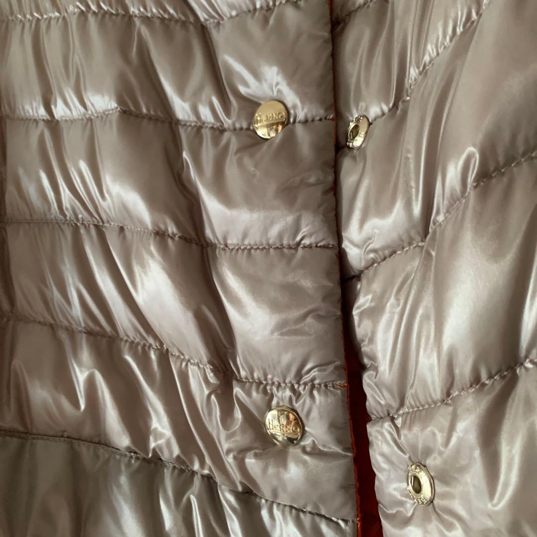 試着のみ　美品ヘルノダウンベスト　ケープ　48 13号　ベージュ　大きい