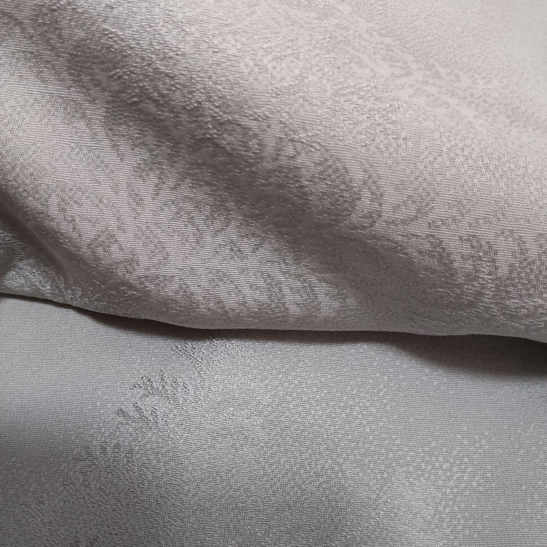 正絹　寿光織　葉紋地紋様　色無地　着尺　反物（１７）