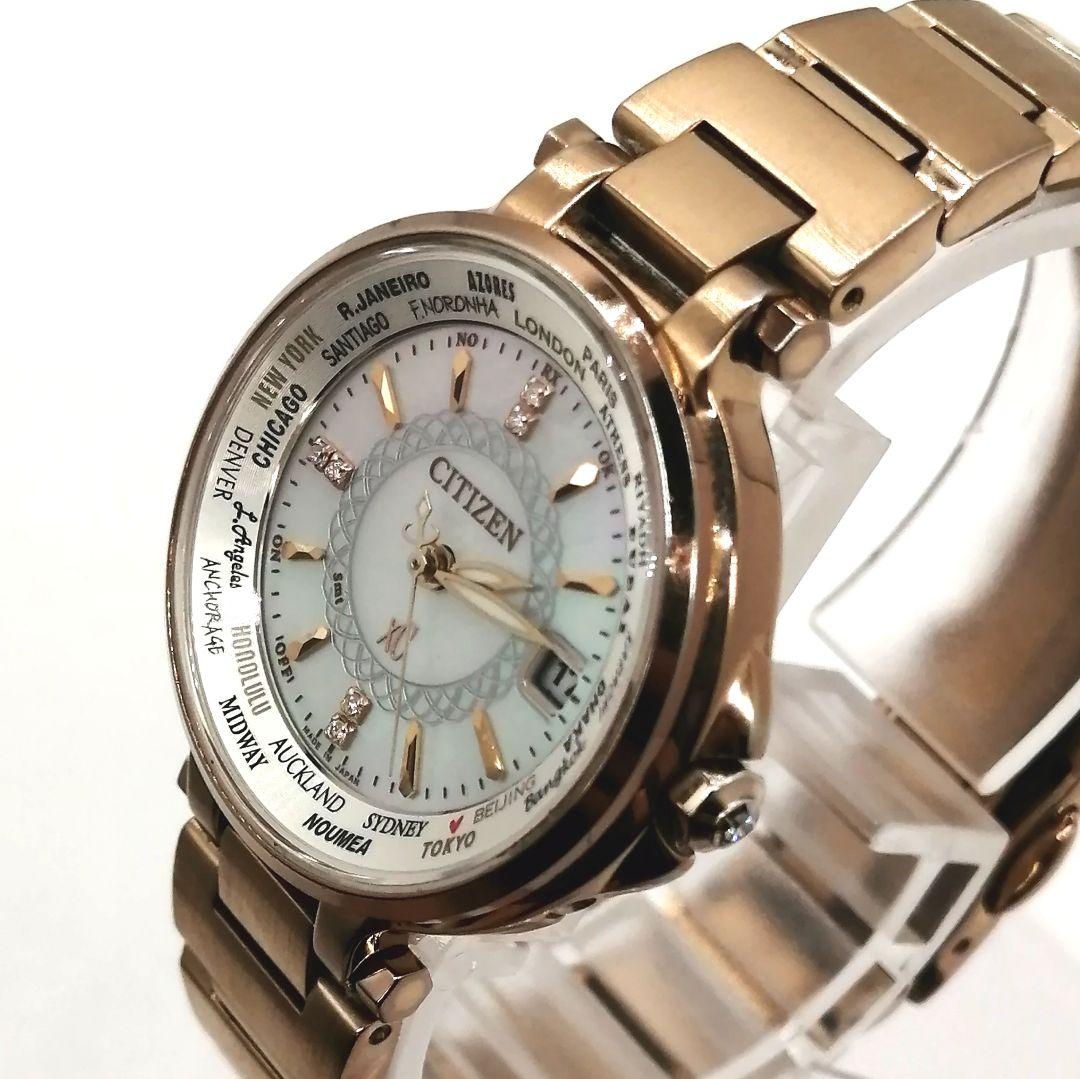 稼働✨シチズン　XC　時計　ハッピーフライト　6Ｐ ダイヤ　15周年記念モデル