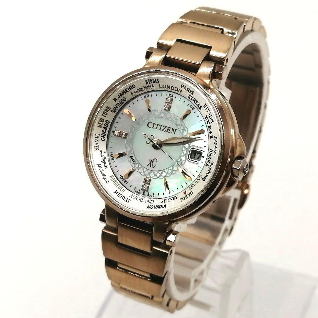 稼働✨シチズン　XC　時計　ハッピーフライト　6Ｐ ダイヤ　15周年記念モデル