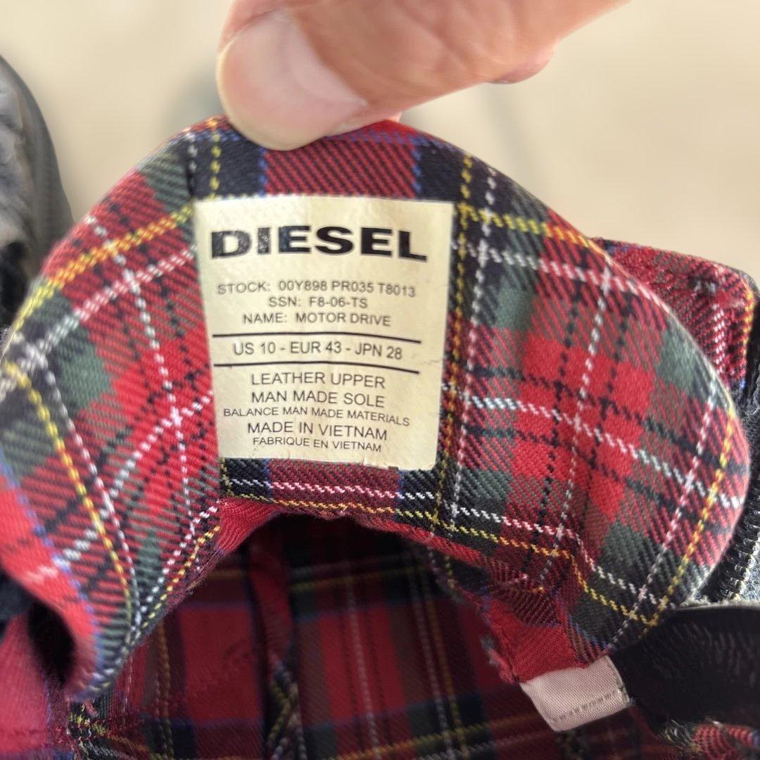 ど*ぶ様 DIESEL レザーブーツ　ブラック シューズ