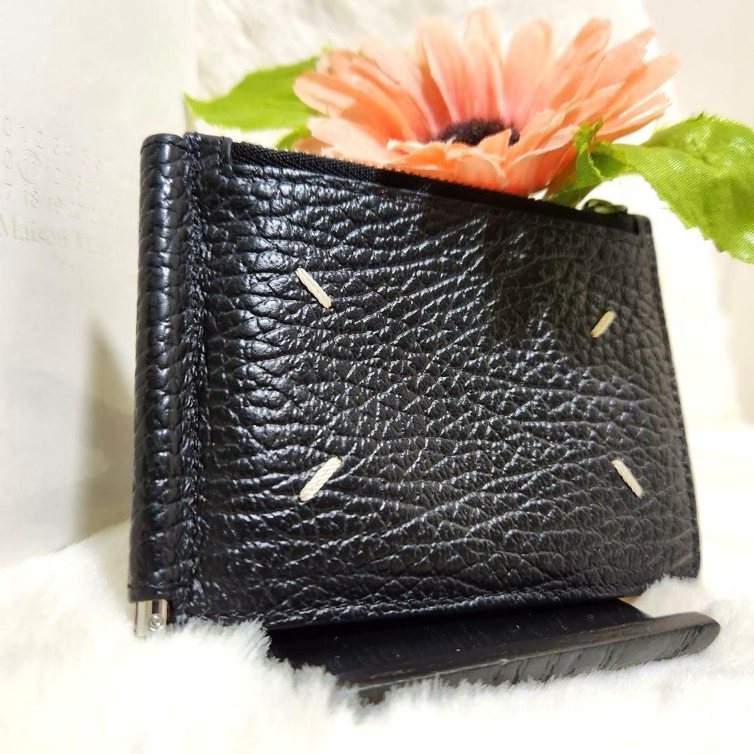 ✨極美品　付属品完備✨マルジェラ　マネークリップ　ケース　ステッチ　シボ革