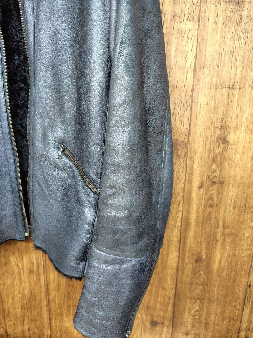 上質 リアルムートンジャケット/ラムレザー ライダース/フライトジャケット