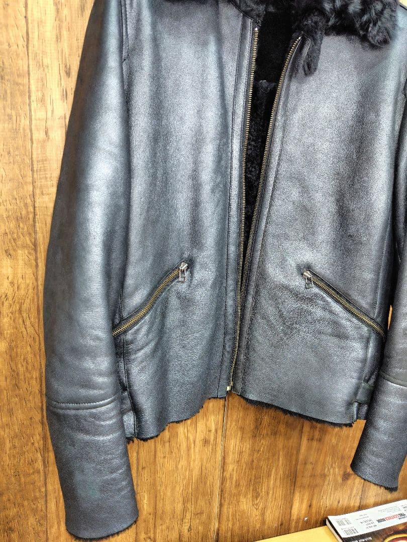 上質 リアルムートンジャケット/ラムレザー ライダース/フライトジャケット