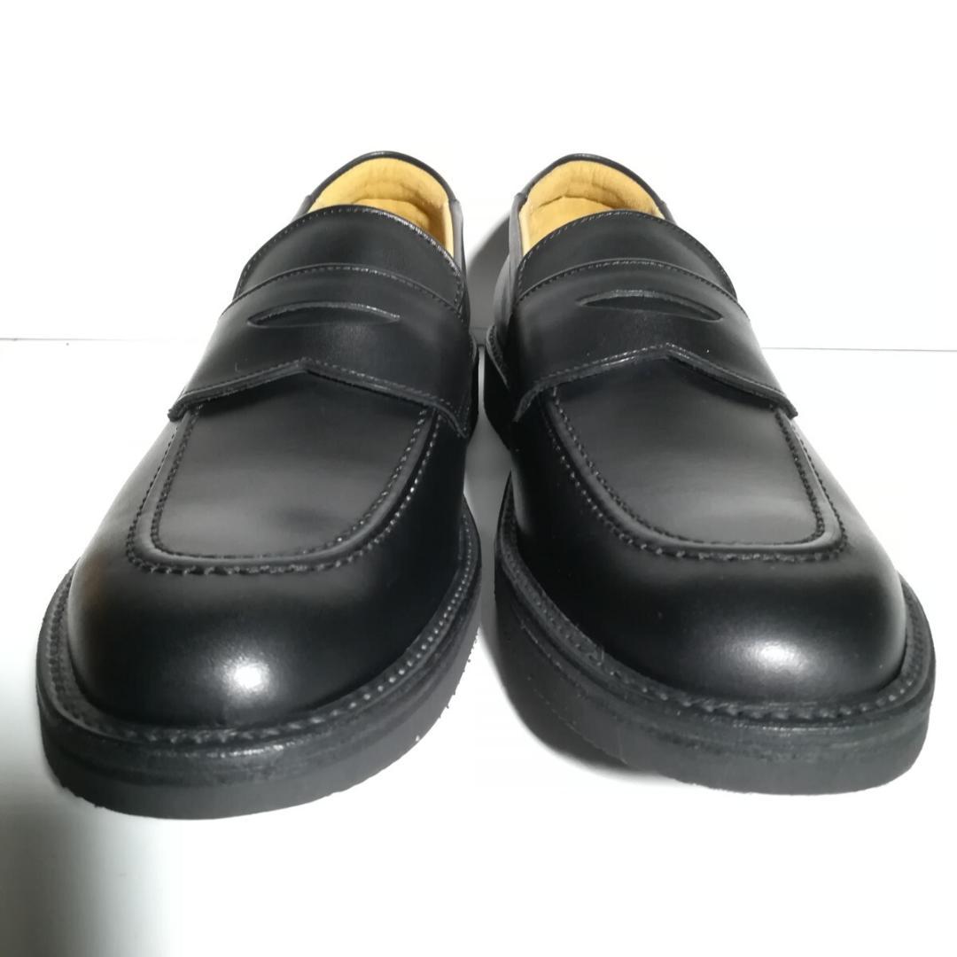 d0375 新品同様 リーガルウォーカー ローファー 27EEE 黒 革靴