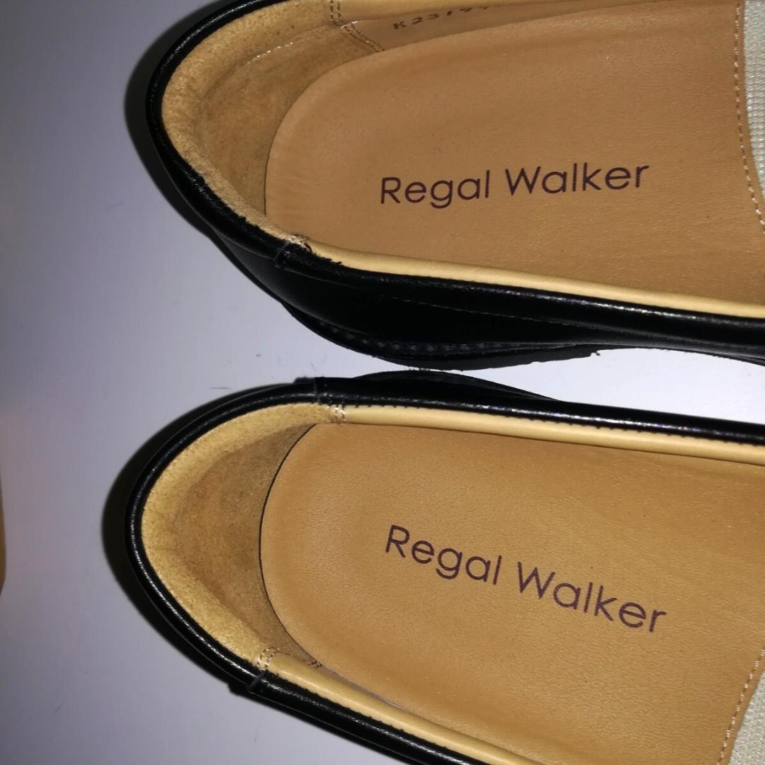 d0375 新品同様 リーガルウォーカー ローファー 27EEE 黒 革靴