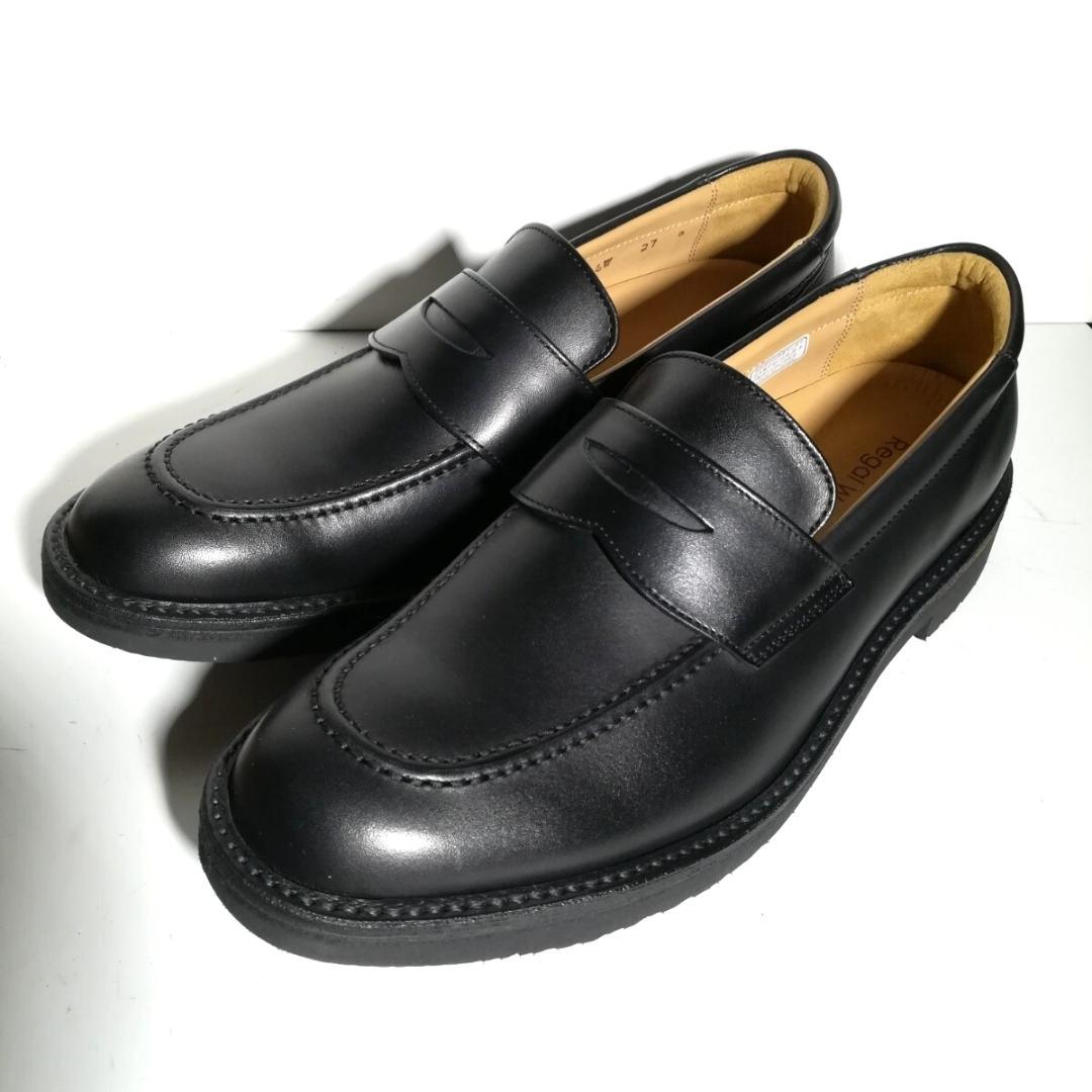 d0375 新品同様 リーガルウォーカー ローファー 27EEE 黒 革靴