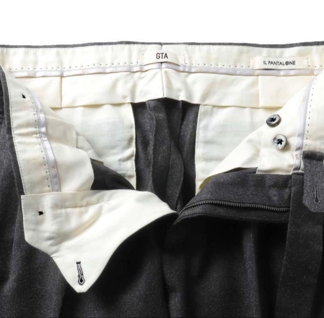 新品未使用タグ付 GTA サキソニー 2プリーツ HERRICK グレー