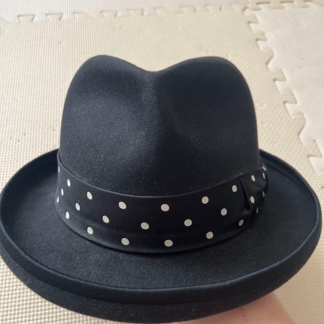 ワコマリア　黒 フェルトハット XL 美品