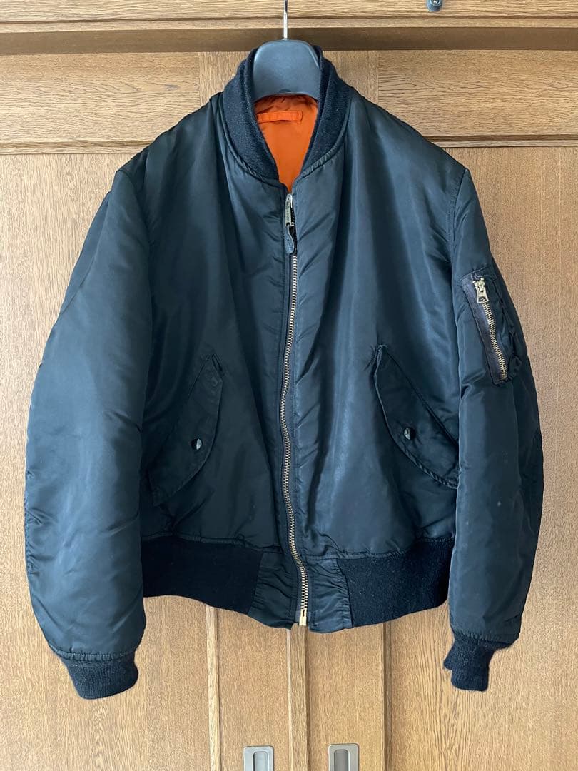 80s 旧タグ USA製 ALPHA MA-1 フライトジャケット