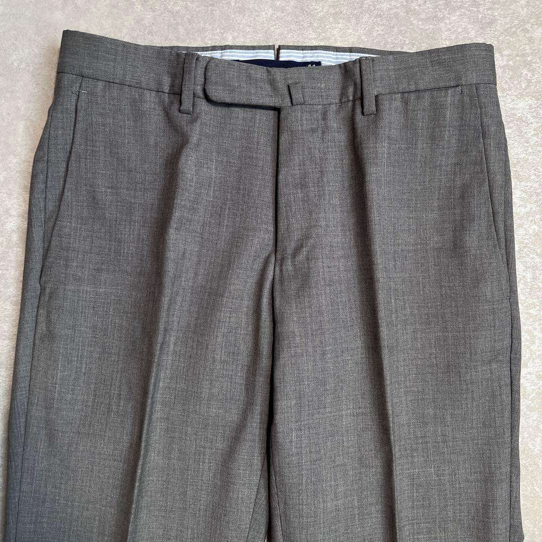 【極美品】INCOTEXインコテックス ウールスリムスラックス ライトグレー44