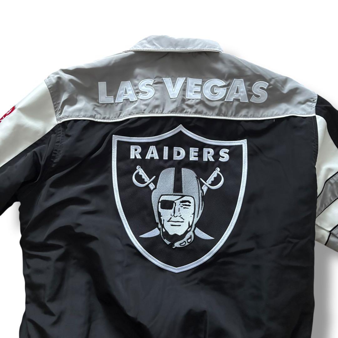 NFL レイダース スタジャン リバーシブル ブラック Lサイズ