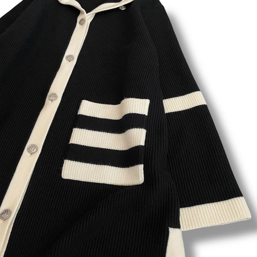 美品✨ダーマコレクション コート ロングカーディガン ウール フード付 LL