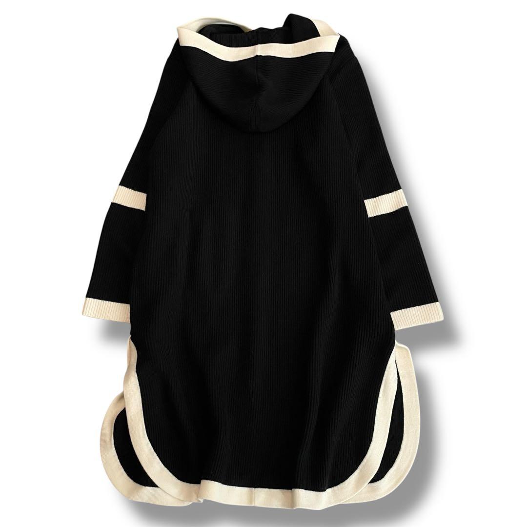 美品✨ダーマコレクション コート ロングカーディガン ウール フード付 LL