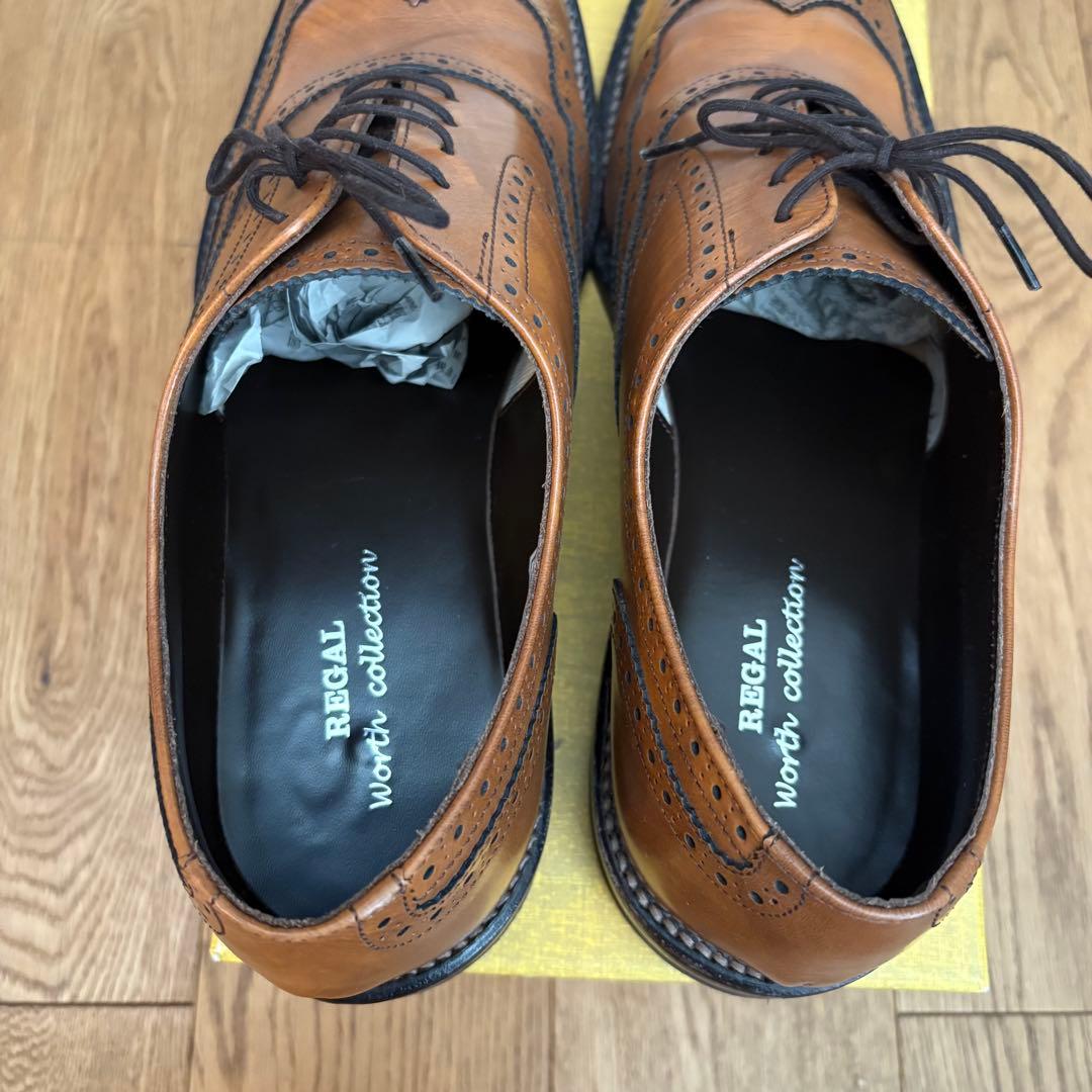 REGAL リーガルブラウンレザー ウィングチップ ビジネスシューズ