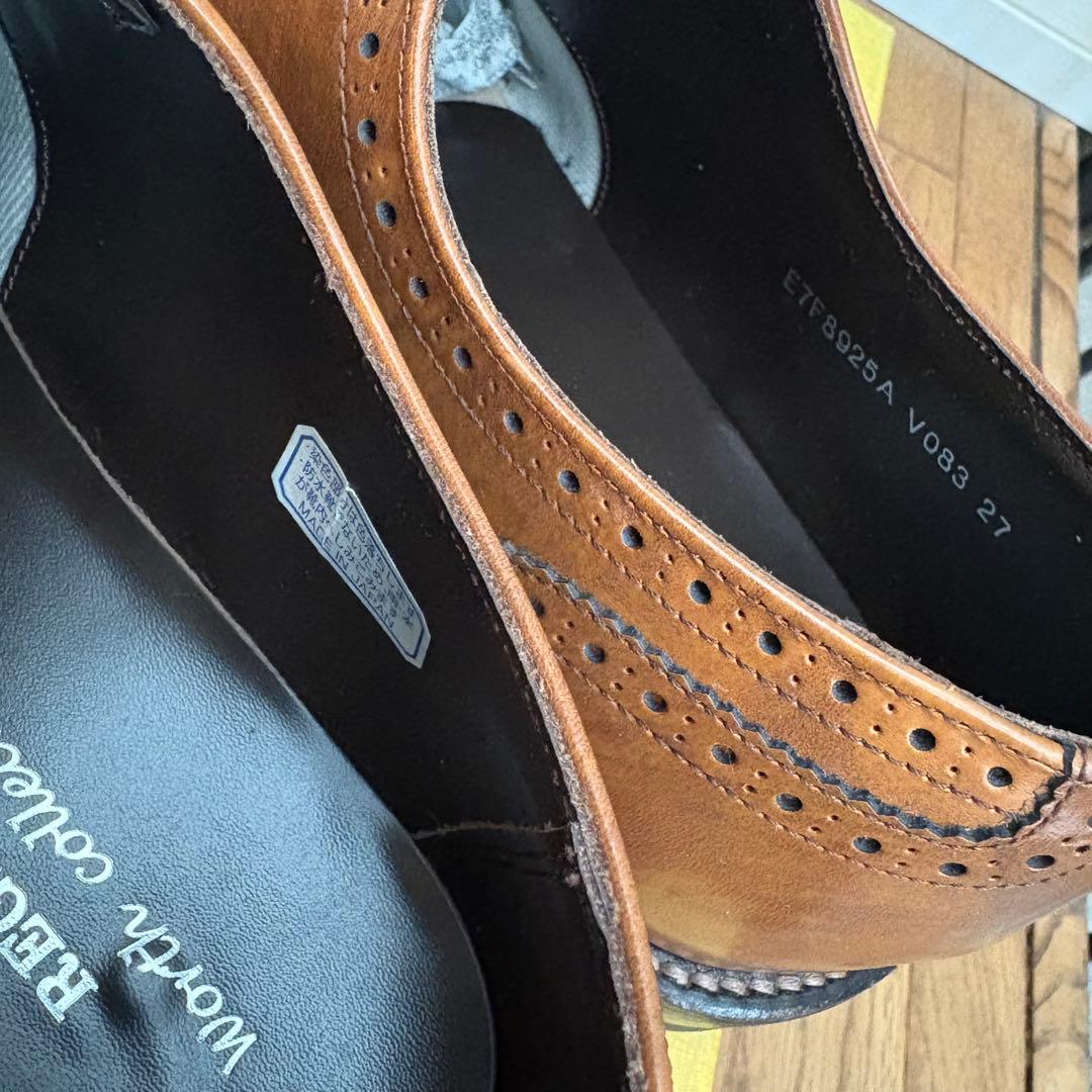 REGAL リーガルブラウンレザー ウィングチップ ビジネスシューズ