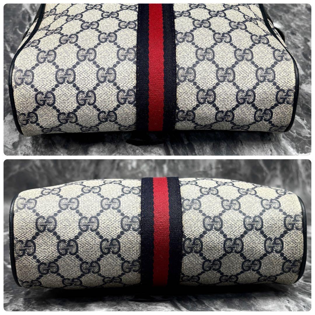 ✨美品✨GUCCI シェリーライン GG ネイビー クラッチバッグ レザー