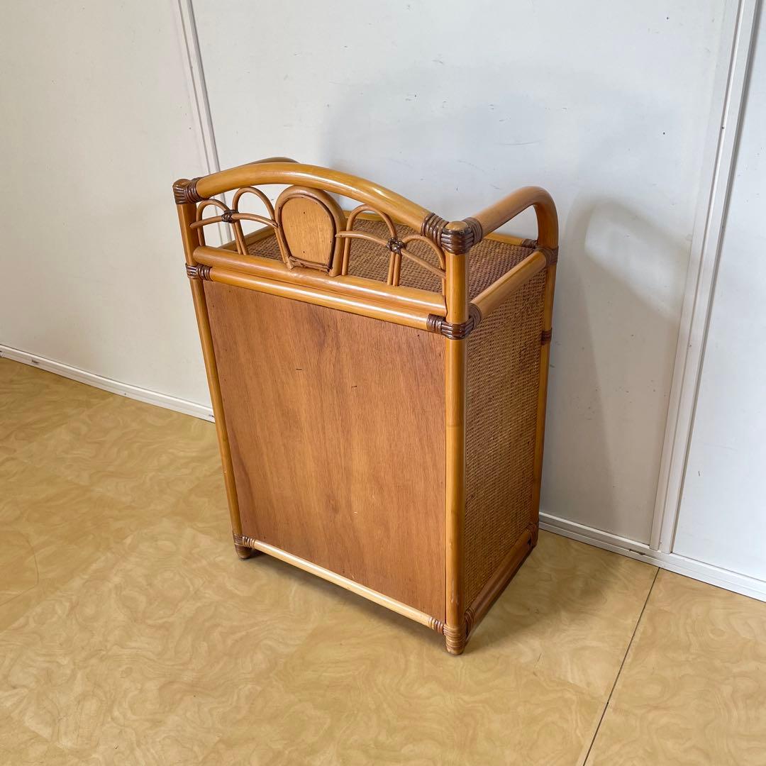 籐 ラタン 4段チェスト 引き出し 収納 タンス 箪笥 電話台 ビンテージ