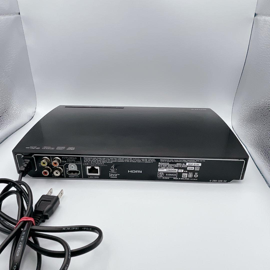 ソニーブルーレイ/DVDプレーヤー BDP-S190 リモコンRMT-B010J