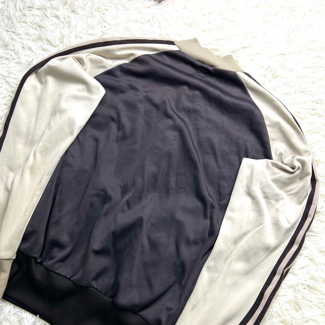 adidas トラックジャケット L 茶 ブラウン×ベージュ 古着