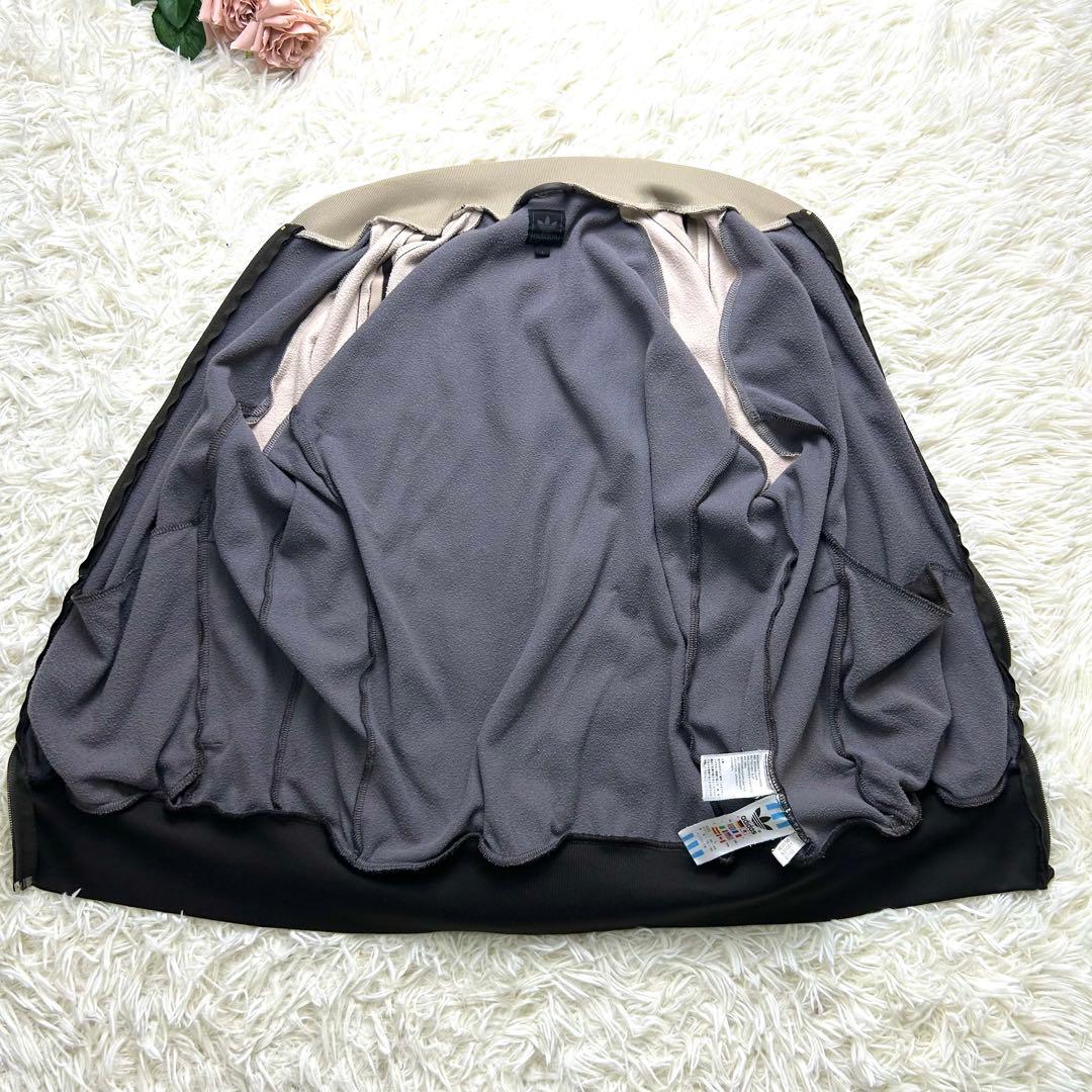 adidas トラックジャケット L 茶 ブラウン×ベージュ 古着