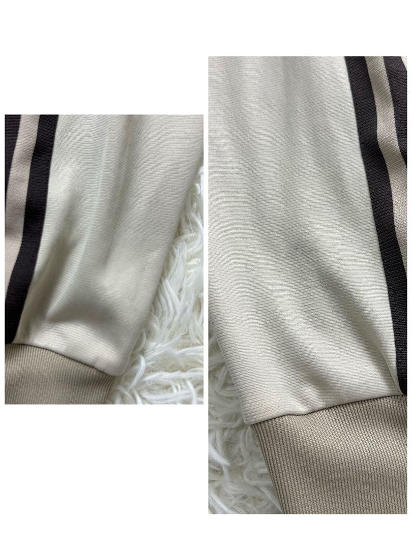 adidas トラックジャケット L 茶 ブラウン×ベージュ 古着
