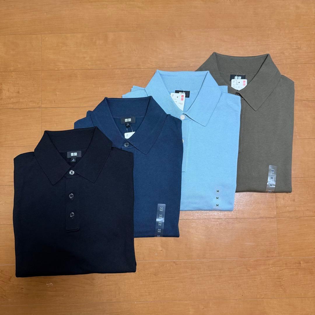 UNIQLO ウォッシャブルニットポロセーター 半袖 4点セット