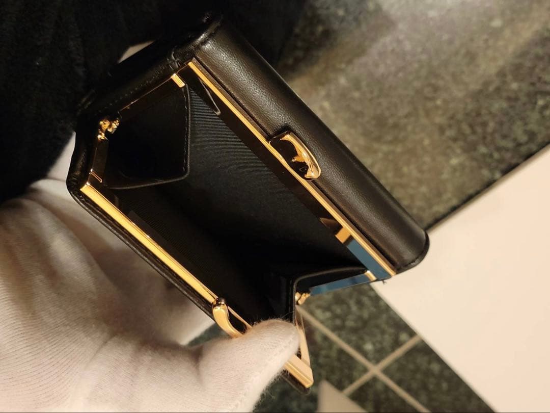 ボンバーズVivienne Westwood 三つ折り財布ブラック